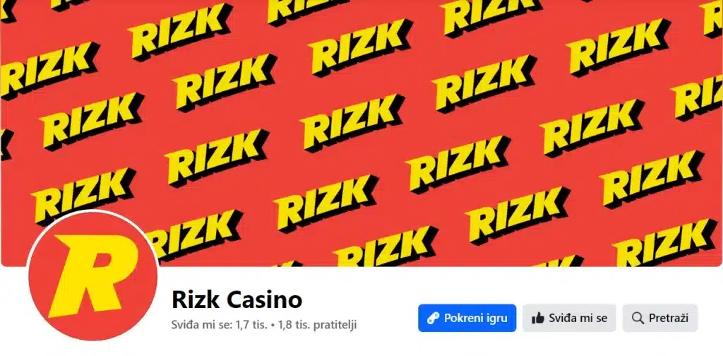 Rizk casino Facebook
