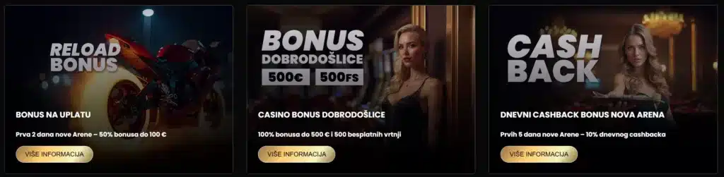 arena casino bonus kod