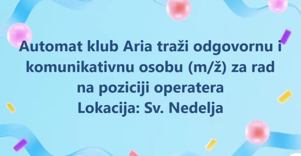 aria oglas za posao