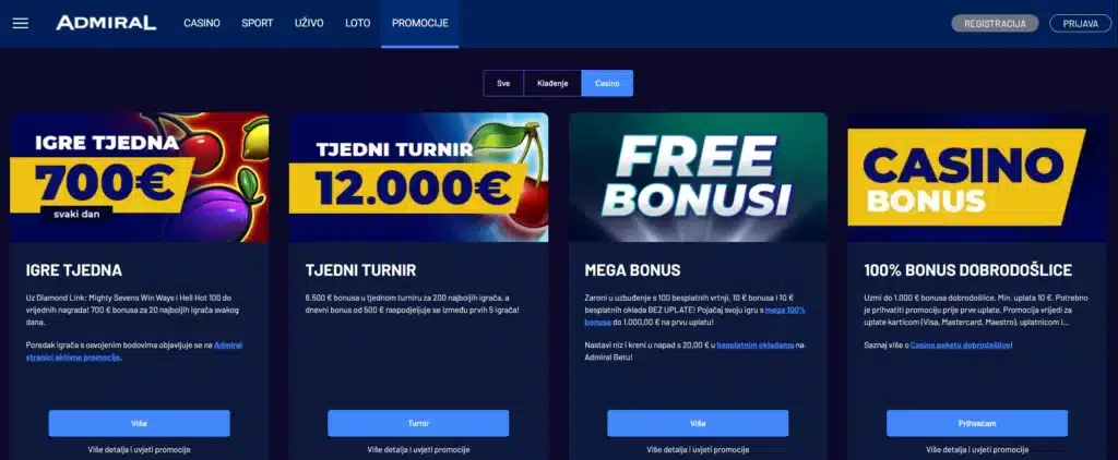 admiral casino bonus