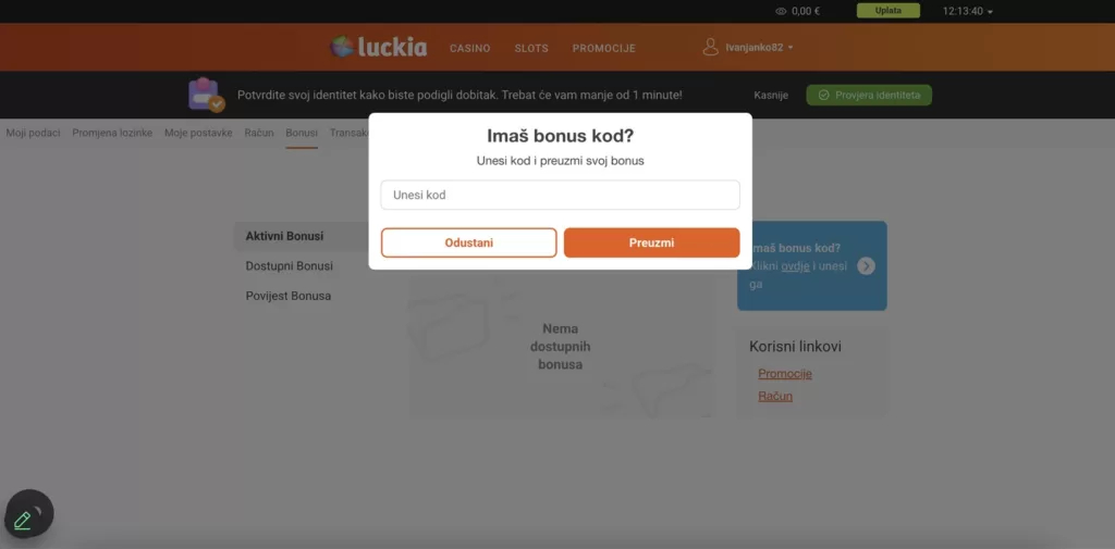 luckia besplatni bonus